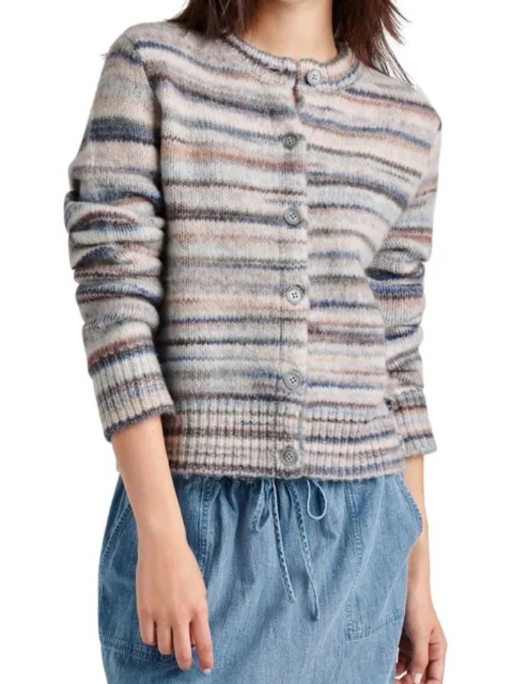 Splendid Daniella Striped Cardigan Knit Sweater Size S NWT